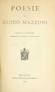 Cover of: Poesie. by Mazzoni, Guido