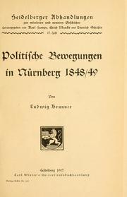 Cover of: Politische Bewegungen in Nürnberg 1848-49.