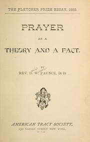 Cover of: Prayer as a theory and a fact.