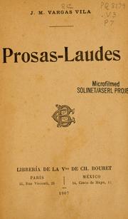 Prosas-laudes by José María Vargas Vila