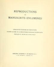 Cover of: Reproductions de manuscrits enluminés: cinquante planches en phototypie d'après les MSS. de la Bibliothèque medicea laurenziana. Préf. et notes de Guido Biagi.