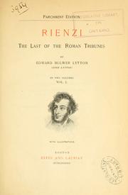 Cover of: Rienzi by Edward Bulwer Lytton, Baron Lytton