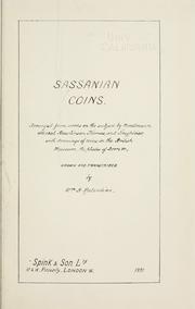 Cover of: Sassanian coins | W. H. Valentine
