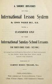 Cover of: A short history of the International Lesson System