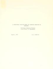 Cover of: A structural equation model of scanning behavior of managers