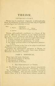 Cover of: Syllabus of Prof. Patton's lectures on theism. by Francis L. Patton, Francis L. Patton