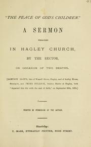 Cover of: "The peace of God's children": a sermon preached in Hagley Church