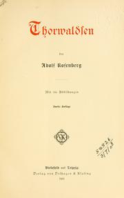 Cover of: Thorwaldsen. by Rosenberg, Adolf