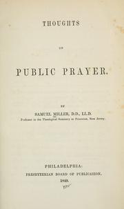 Thoughts on public prayer.