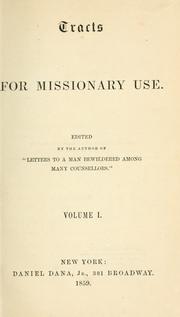 Cover of: Tracts for missionary use. by 