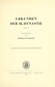 Cover of: Urkunden des aegyptischen Altertums