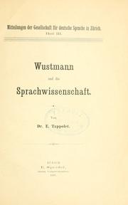 Cover of: Wustmann und die Sprachwissenschaft.