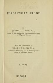 Cover of: Zoroastrian ethics by Maganlal Amritlal Buch.