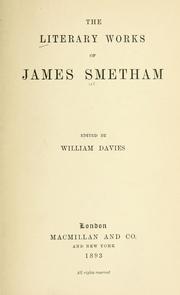 Cover of: The literary works of James Smetham by James Smetham