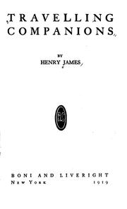 Cover of: Travelling companions by Henry James