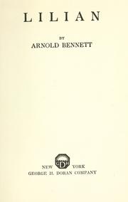 Cover of: Lilian by Arnold Bennett