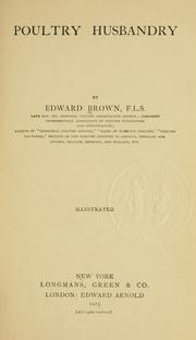 Cover of: Poultry husbandry by Edward Brown