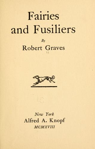 Fairies and fusiliers by Robert Graves