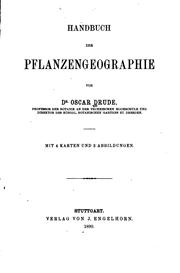 Cover of: Handbuch der Pflanzengeographie by Oscar Drude