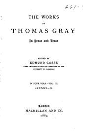 Cover of: The works of Thomas Gray by Thomas Gray