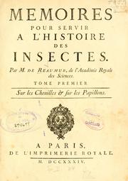 Cover of: Me moires pour servir a   l'histoire des insectes