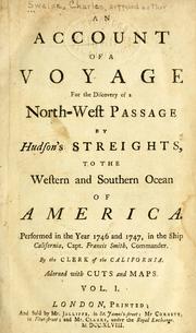 Cover of: An account of a voyage for the discovery of a north-west passage by Hudson's streights, to the western and southern ocean of America. by Charles Swaine