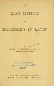Cover of: An easy method for beginners in Latin