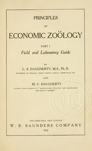 Cover of: Principles of economic zoo logy ... by Lewis Sylvester Daugherty