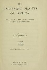 Cover of: The flowering plants of Africa by Franz Thonner