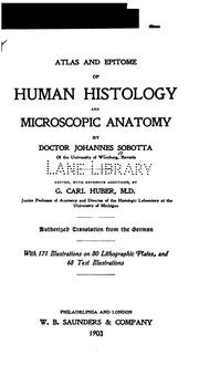 Cover of: Atlas and epitome of human histology and microscopic anatomy