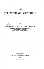 Cover of: strength of materials