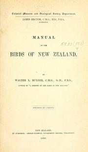 Cover of: Manual of the birds of New Zealand