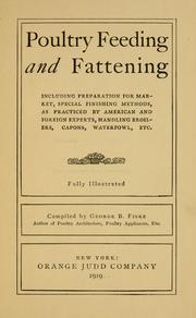 Cover of: Poultry feeding and fattening