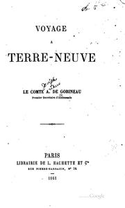 Cover of: Voyage à Terre-Neuve by Arthur, comte de Gobineau