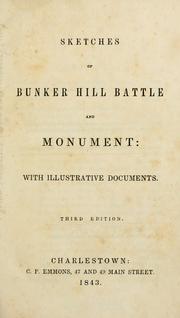 Cover of: Sketches of Bunker Hill battle and monument