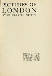Cover of: Pictures of London by by celebrated artists.