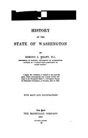 Cover of: History of the state of Washington by Edmond S. Meany