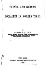 Cover of: French and German socialism in modern times