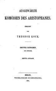 Cover of: Ausgewählte Komödien des Aristophanes by Aristophanes