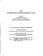 Cover of: Samuelis Rachelii ... De jure naturae et gentium dissertationes by Samuel Rachel