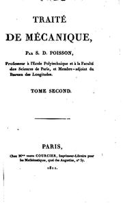 Cover of: Traité de mécanique by Siméon-Denis Poisson