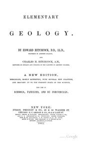 Cover of: Elementary geology by Hitchcock, Edward, Hitchcock, Edward