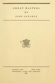 Cover of: Great masters by La Farge, John
