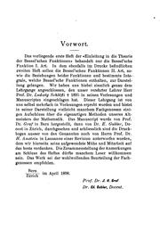 Einleitung in die Theorie der Bessel'schen Funktionen by J. H. Graf