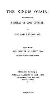 Cover of: The kingis quair by James I King of Scotland