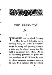 Cover of: The elevator: farce
