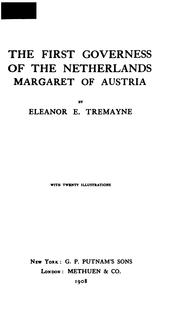 Cover of: The first governess of the Netherlands by Eleanor E. Tremayne