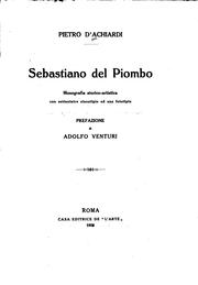 Cover of: Sebastiano del Piombo by Pietro D'Achiardi