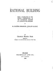 Cover of: Rational building
