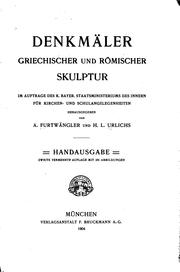 Cover of: Denkmäler Griechischer und Römischer Skulptur by Adolf Furtwängler